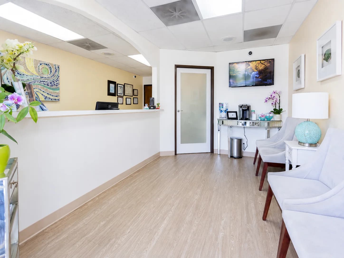 Reception and waiting area at Laguna Dental and Orthodontics
